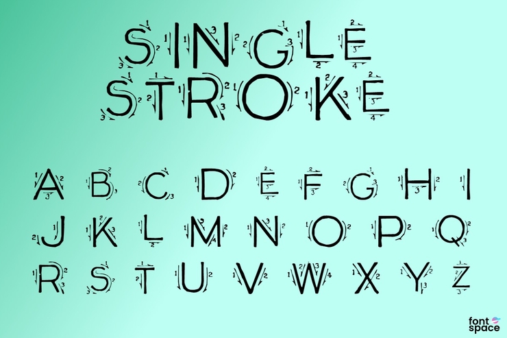 Single Stroke字体 1