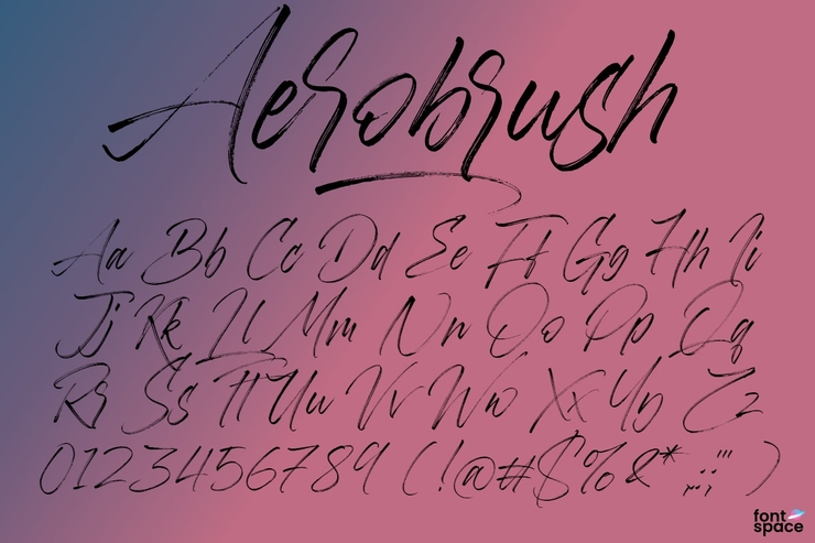 Aerobrush字体 2