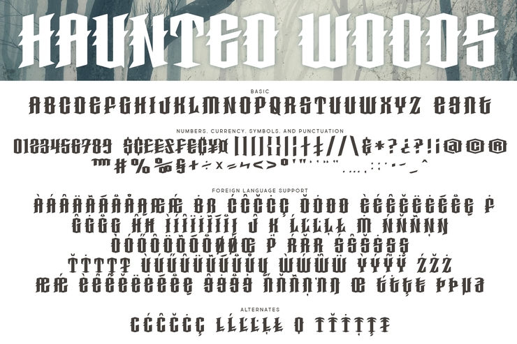 Haunted Woods字体 2
