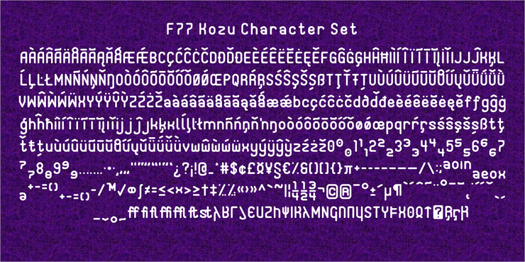 F77 Kozu Demo字体 3