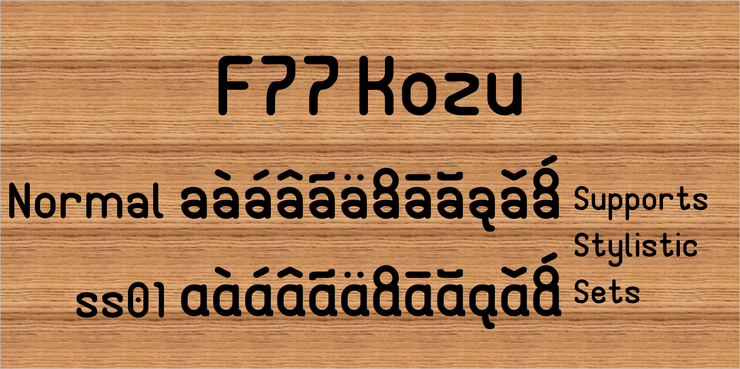 F77 Kozu Demo字体 4