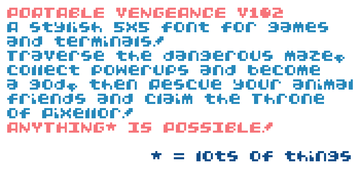Portable Vengeance字体 1