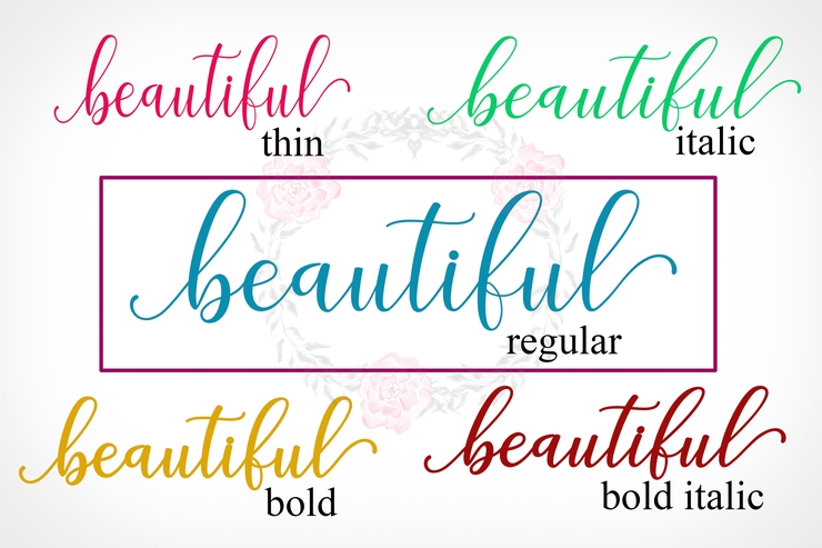 adaline script字体 3