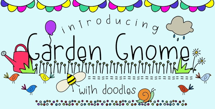 GJ-Garden Gnome Doodles字体 1