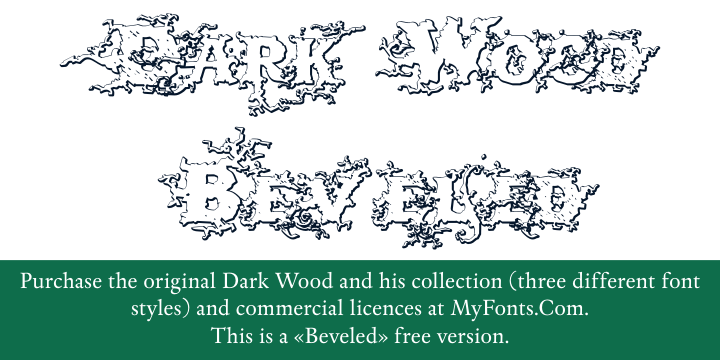 DarkWoodBeveled字体 1