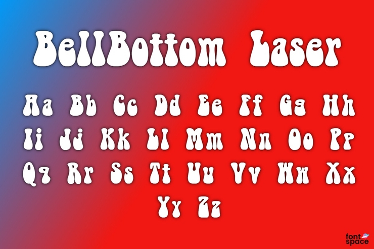 BellBottom Laser字体 1