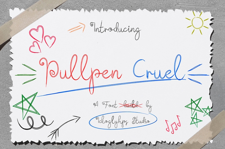Pullpen Cruel字体 2