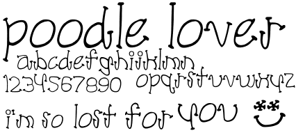 poodle lover字体 1