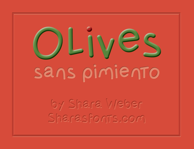 OlivessansPimiento字体 2