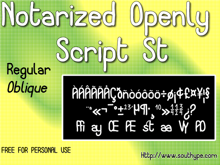 Notarized Openly Script St字体 1