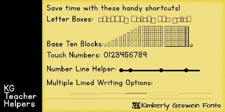 KG Teacher Helpers字体 2