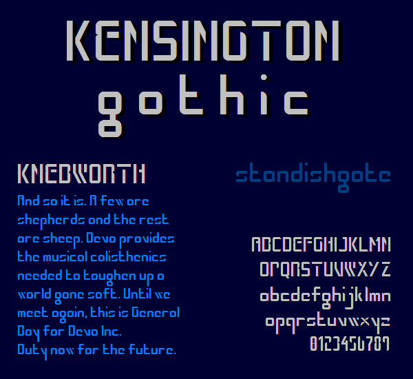 Kensington Gothic NBP字体 1