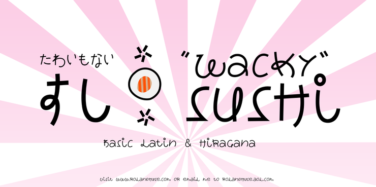 wacky sushi字体 1