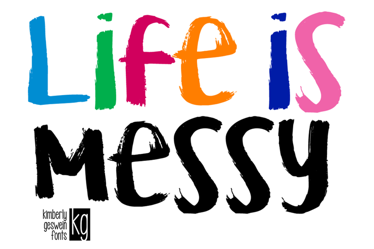 KG Life is Messy字体 1