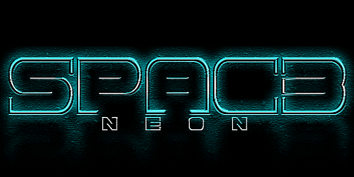 Spac3 neon字体 1
