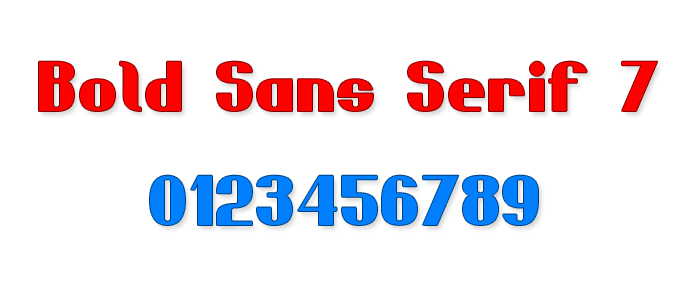 Bold Sans Serif 7字体 1