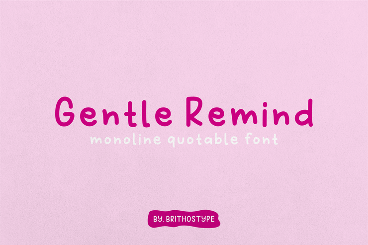 Gentle Remind字体 1