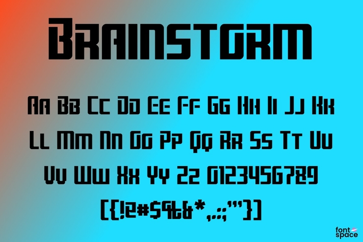 Brainstorm字体 1