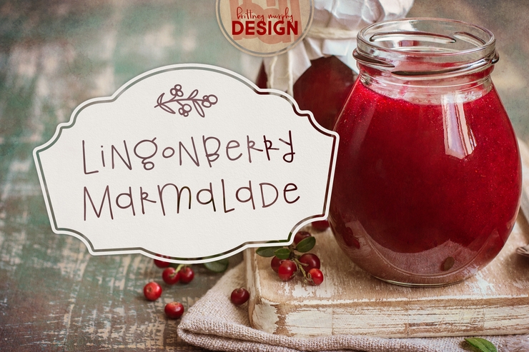 Lingonberry Marmalade字体 1