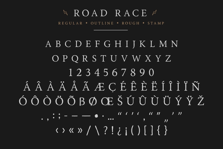 Road Race字体 7