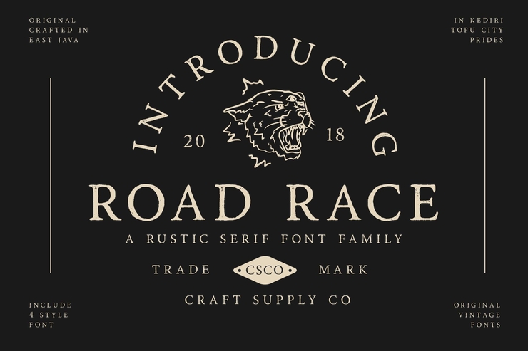 Road Race字体 9