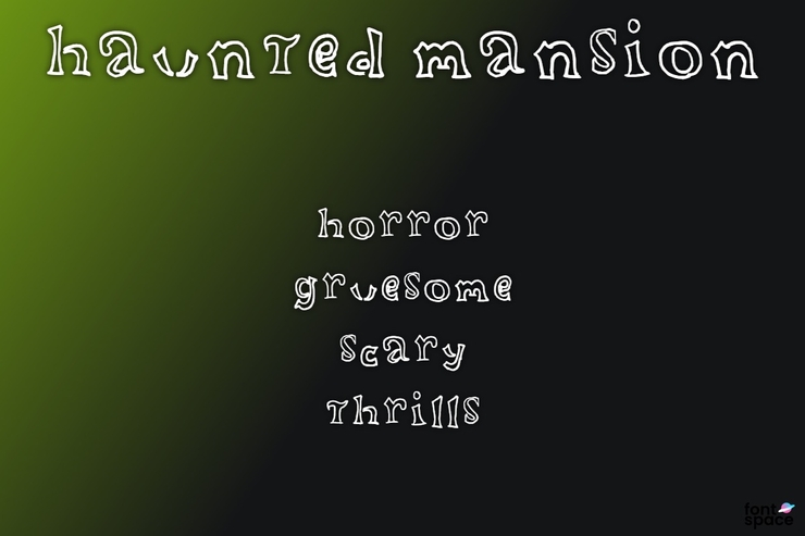 Haunted Mansion字体 3