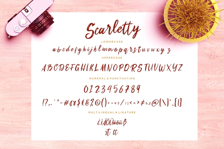 Scarletty Calligraphy Brush字体 1