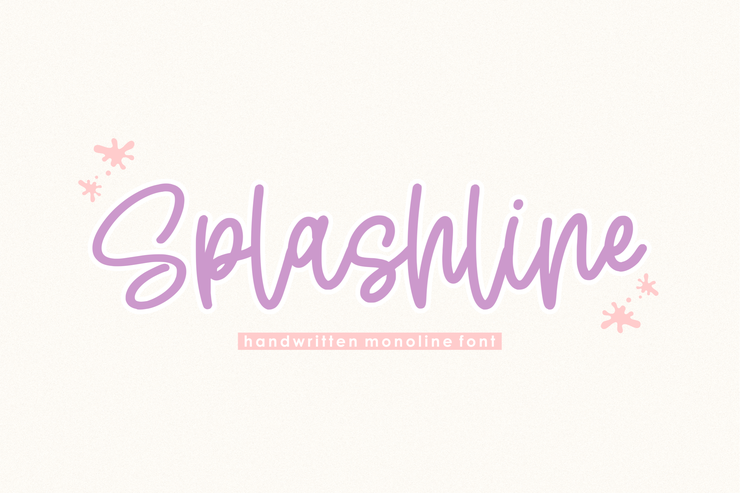 Splashline字体 6