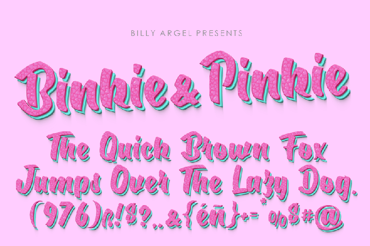 Binkie & Pinkie字体 1
