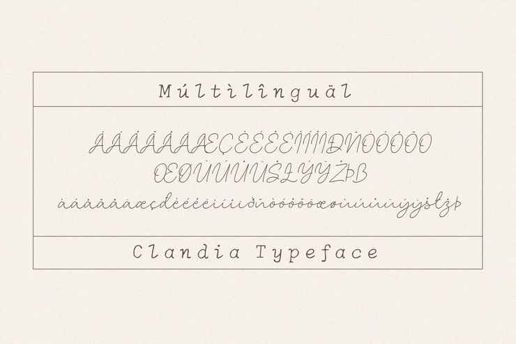 Clandia Monoline Script字体 1