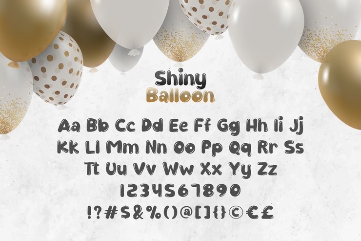 Shiny Balloon字体 4