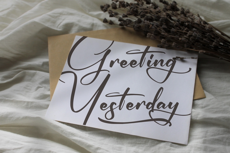 Greeting Yesterday字体 6