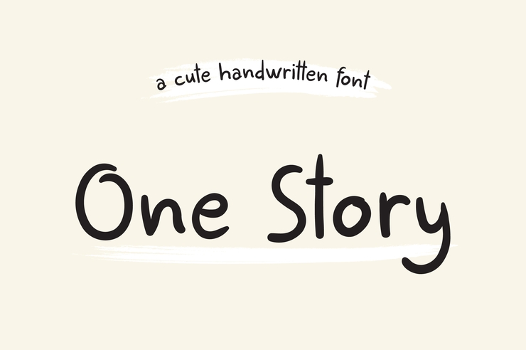 One Story字体 1