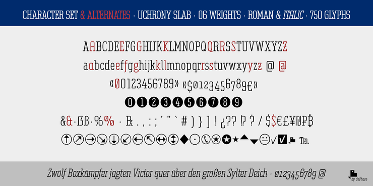 Uchrony Slab Italic字体 3