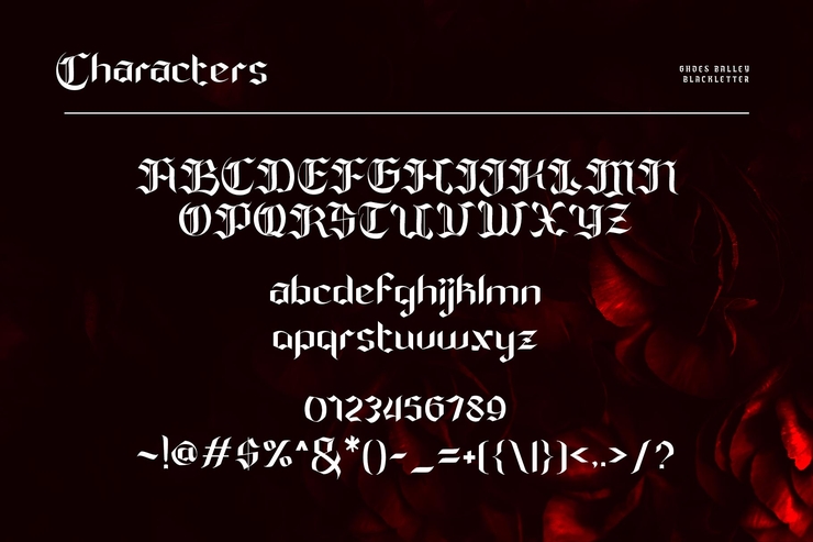 Ghoes Balley字体 3