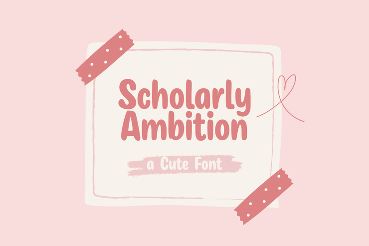 Scholarly Ambition字体 1
