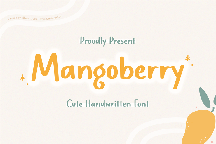 Mangoberry字体 7