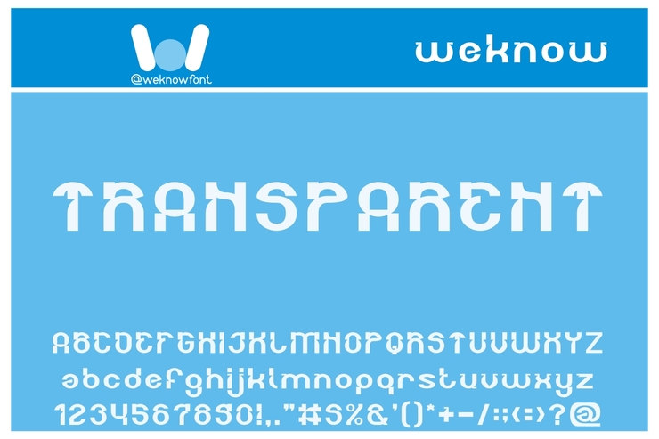 TRANSPARENT字体 1