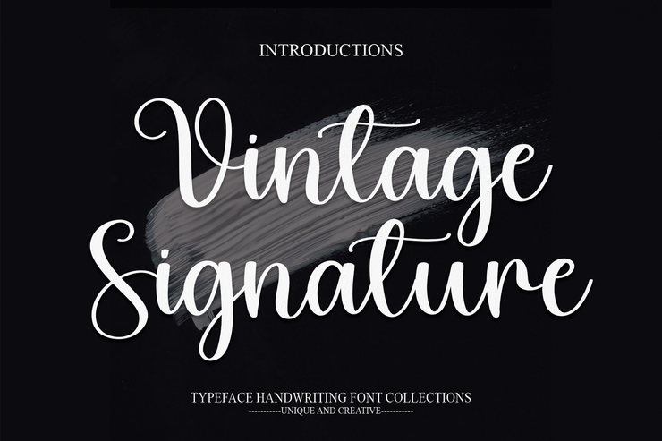 Vintage Signature字体 1