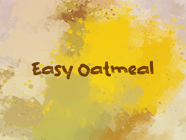 e Easy Oatmeal字体 1