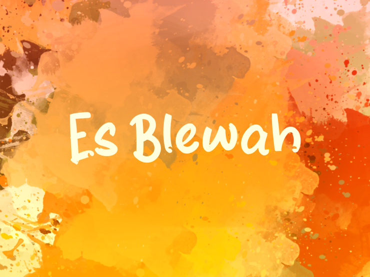 e Es Blewah字体 1