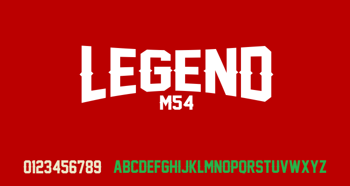 Legend M54字体 1