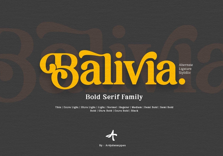 Balivia字体 1