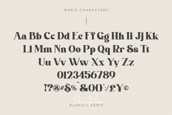 Basking字体 3