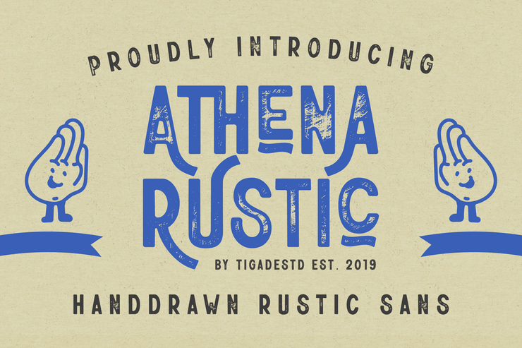 Athena Rustic字体 6