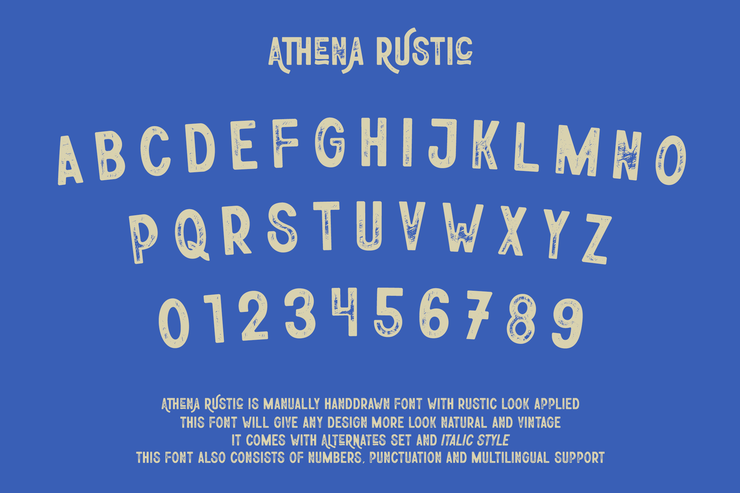 Athena Rustic字体 7