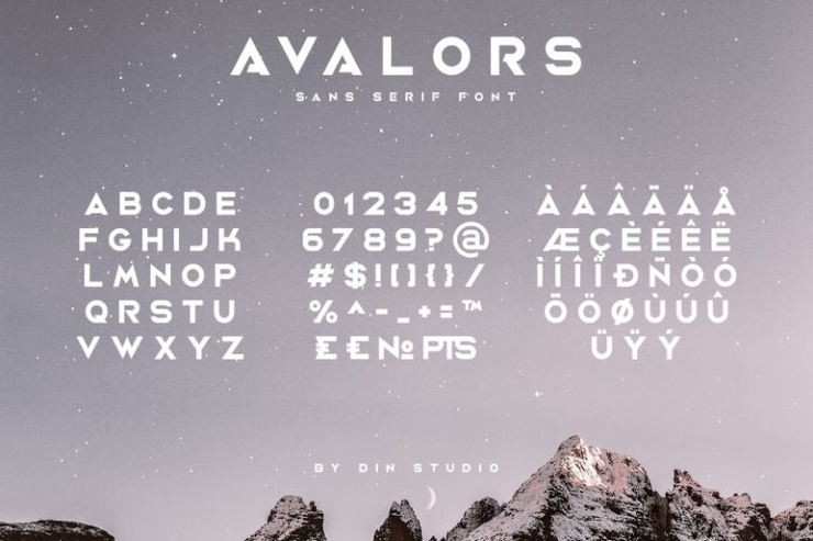 Avalors字体 3