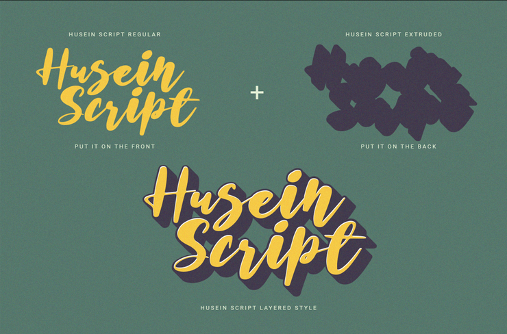 Husein Script字体 3