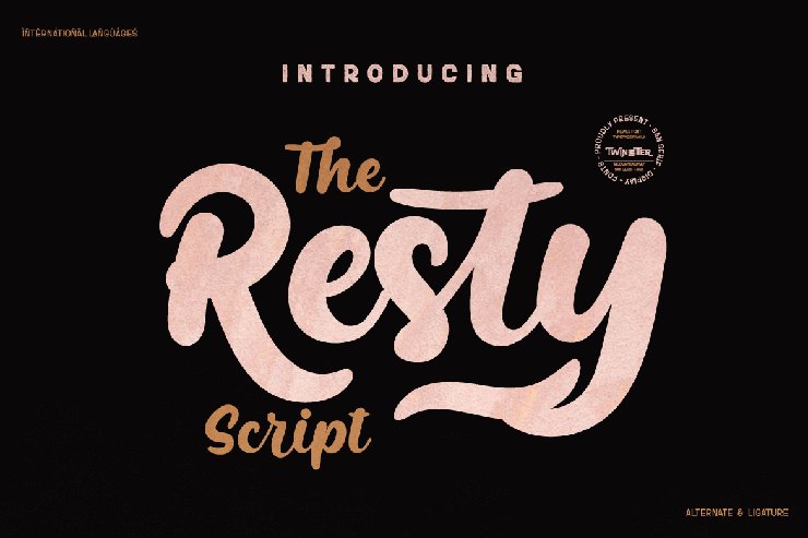 Resty Personal字体 3