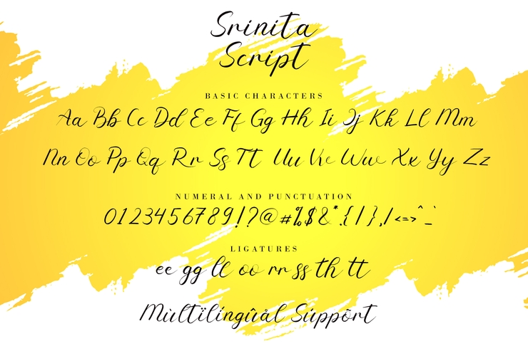 Srinita Script字体 8